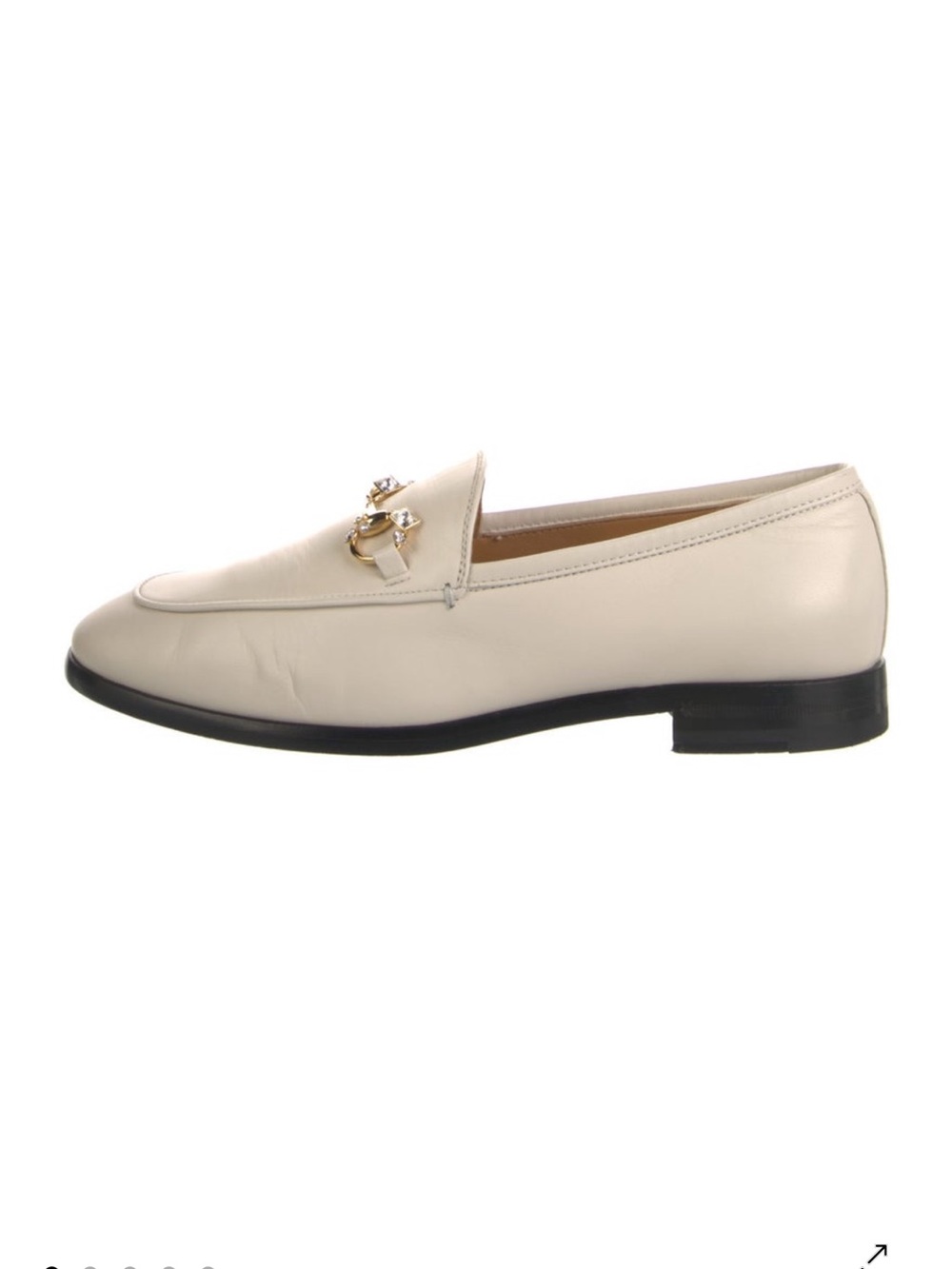 GUCCI Malaga Crystal Horsebit Womens Jordaan Loafers Mystic White (38) - Picture 3 of 13